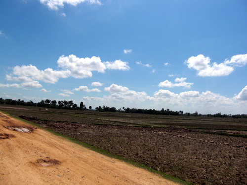 カンボジアの農村の風景