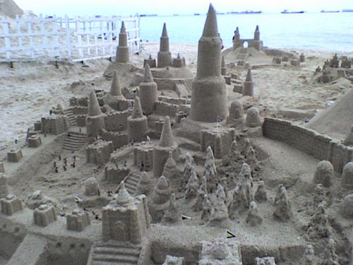 精巧で美しい砂の城！惚れ惚れしてしまいました