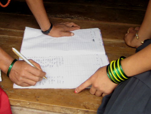 二人とも緑。黄色をマッチングさせることが多いようです。