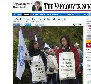 Vancouver Sun紙の読者のページでも、議論が続けられています