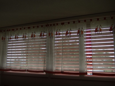 我が家も、気温が一番上がる時間帯は、このようにブラインドとカーテンを閉めています。