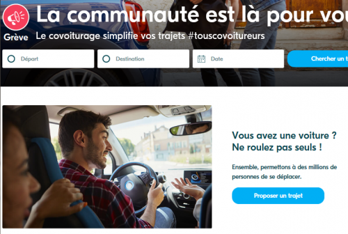 フランスのブラブラカーwebサイト