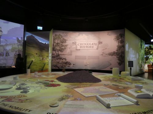 ミュージアムでは、チョコレートの歴史が、スイスの歴史と共に紹介されています。