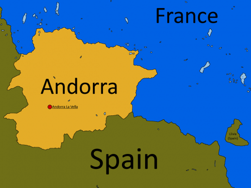 スペインとフランスの国境にあります。